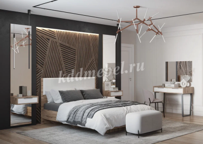 Зеркало навесное с тумбой Николь (Дуб Альпийский)