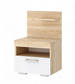 Тумба прикроватная Соната ТС-450 (Дуб сонома/Белый глянец)