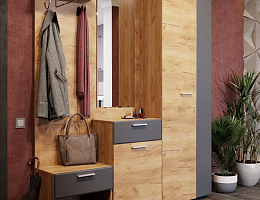 Сафари (Дуб Крафт золотой/Графит Софт)