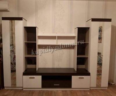 Гостиная Палермо-4 (Анкор белый/Венге)