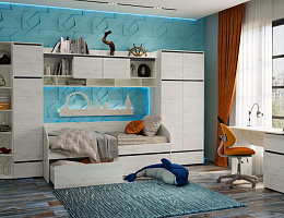 Гретта (Дуб крафт белый/Антрацит)