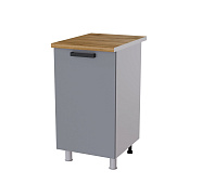 Шкаф нижний 45Р кухня Марбл без столешницы (Белый/Грей софт)