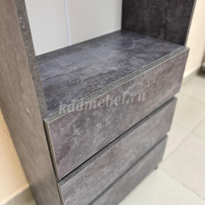 Стеллаж Аванта с ящиком (Бетон темный)