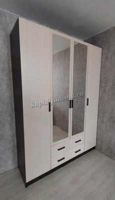 Шкаф распашной Нарцисс-3 (Венге/Белфорт) 