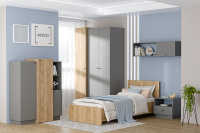 Квадро Молодежная - Дуб крафт Графит 2