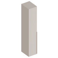 Пенал с полками (штанга в комплекте) 400х520х2200