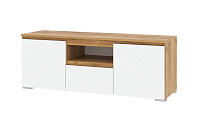 Тумба ТВ Гретта 2С1Я (Дуб крафт золотой/Белый)