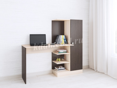 Стол компьютерный Квартет-6 (Венге/Дуб молочный)