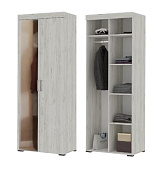 Шкаф Гранд 2-х створчатый комбинированный (Дуб Крафт белый)