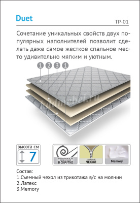 Наматрасник Topper Duet 1200*1900