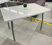Стол обеденный Ст-20 пластик (Белый лен/Хром) УЦЕНКА