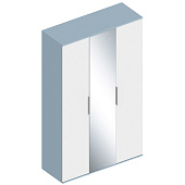 Шкаф 3ств. Бриз с зеркалом (Дасти грин/Белый лофт)