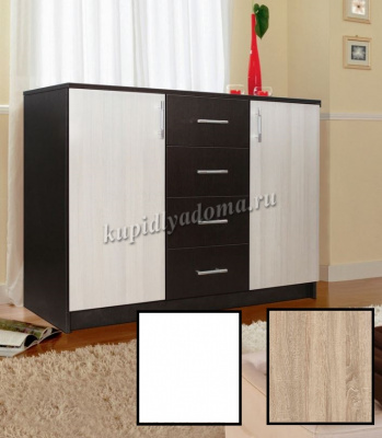 Комод КМ-02 Р (Дуб сонома/Белый)