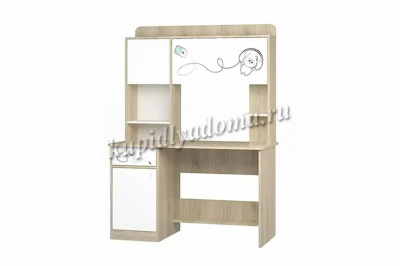 Стол компьютерный Котофей (Дуб сонома/Белый)