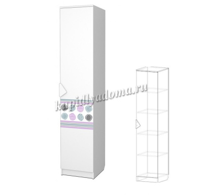 Пенал Рокси закрытый (Белый/Ирис)