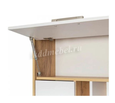 Стол письменный с надстройкой Крафт (Дуб сонома/Белый)