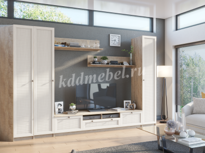 Гостиная Филадельфия вариант №1 (Дуб баррик/Бежевый)