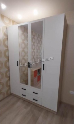 Шкаф распашной Нарцисс-3 (Дуб сонома/Белый) 