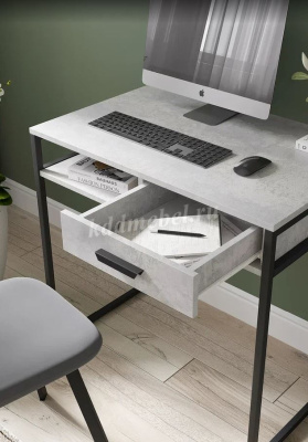 Стол письменный Стелла (Цемент светлый/Черный)