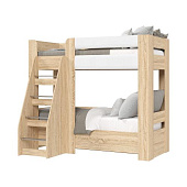 Кровать двухъярусная Либерти (Дуб сонома/Белый глянец)