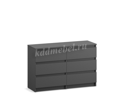 Комод Чикаго СТРИТ 6 ящика (Графит)