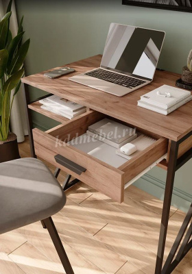 Стол письменный Лорена (Дуб крафт табачный/Черный)