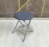 Табурет Сигма (Хром/Серый) УЦЕНКА