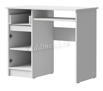 Стол письменный левый Лето МС-1 (Белый)