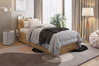 Кровать Юниор 0.9 с ортопедическим основанием (Дуб крафт золотой)